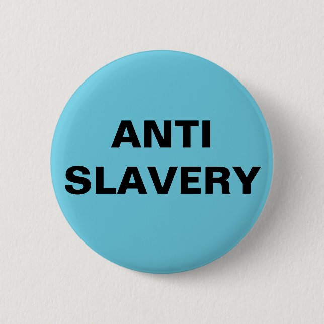 Button Anti Savery Turuoise Blue (Vorderseite)