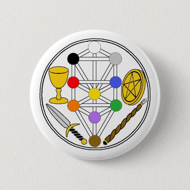 Button-Auf Abzeichen - zeremonielles Magick Button (Vorderseite)