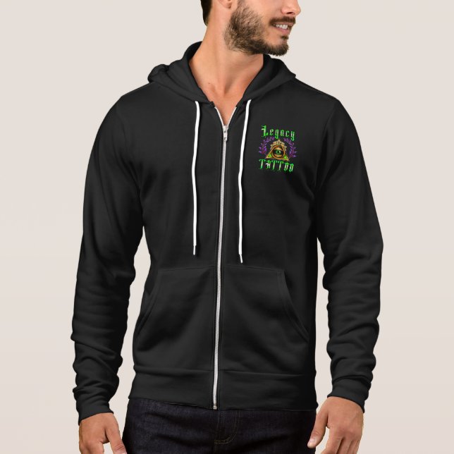 Button auf Hoodie (Vorderseite)