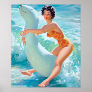 Button aufsteigen poster