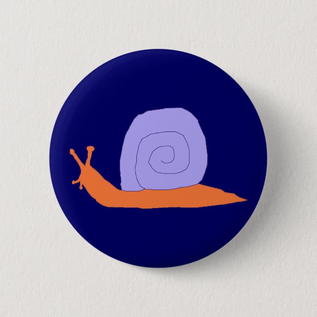 Button aus lila und orangefarbenen Schnecken (Vorderseite)