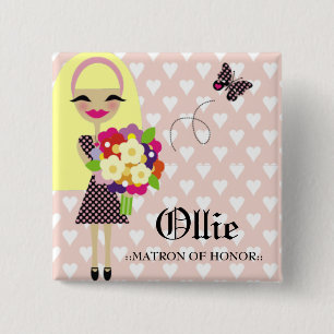 BUTTON-AUSTAUSCHBARES HAAR des PARTY-311-BRIDAL Button