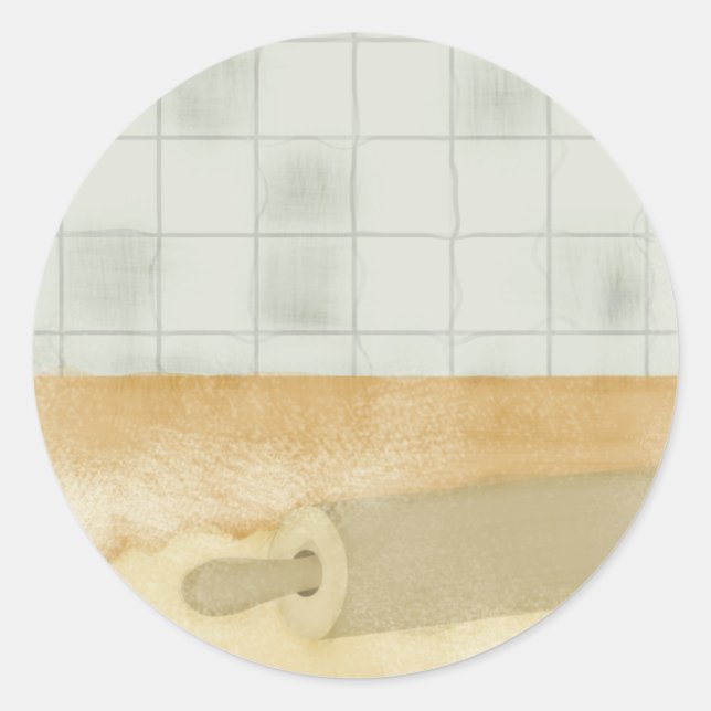 Button backen Teig Küchenmehl Backgeschenk Sticke Runder Aufkleber (Vorderseite)