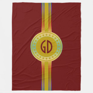 Button Banner Sterne - goldfarben + Ihre Ideen Fleecedecke