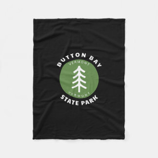 Button Bay State Park Vermont Vt Wald Baum Abzeich Fleecedecke
