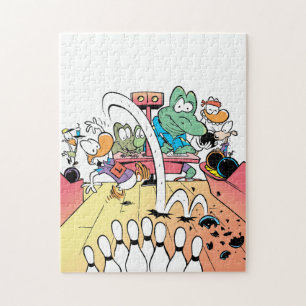 Button-Bowling des Sumpf-zehn Puzzle