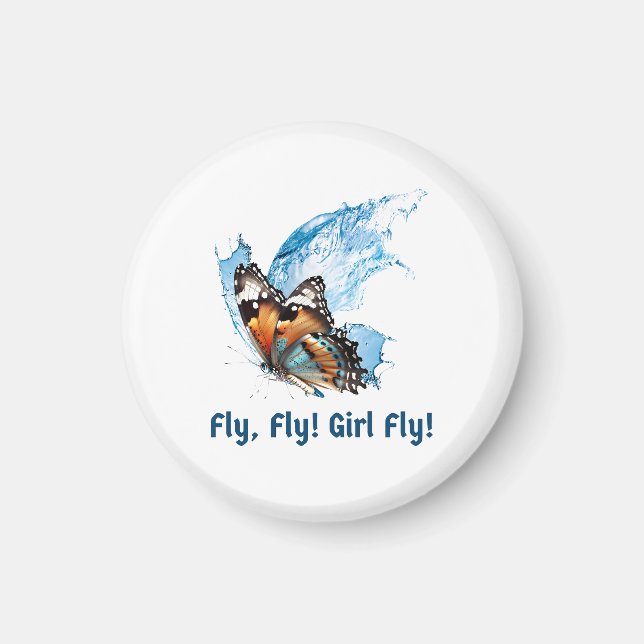 Button Butterfly Magnet (Vorne)