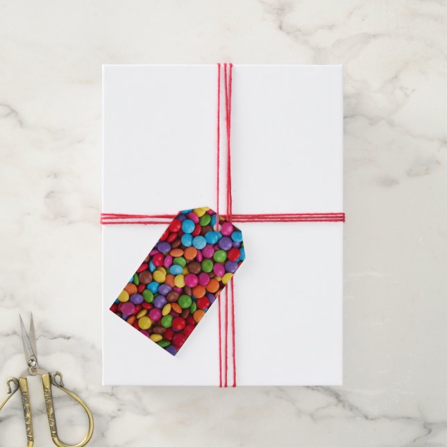 Button Candy-Geschenketiketten Geschenkanhänger (Mit Garn)