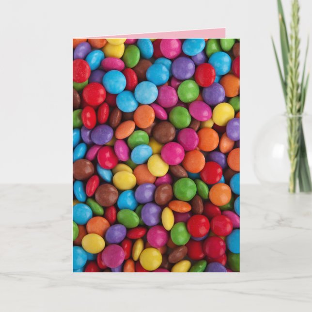 Button Candy Grußkarte Karte (Vorderseite)