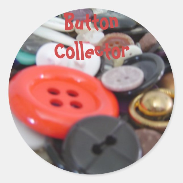 Button-Collector Runder Aufkleber (Vorderseite)