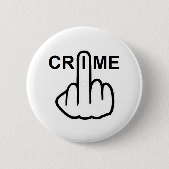 Button Crime Gedreht (Vorderseite)