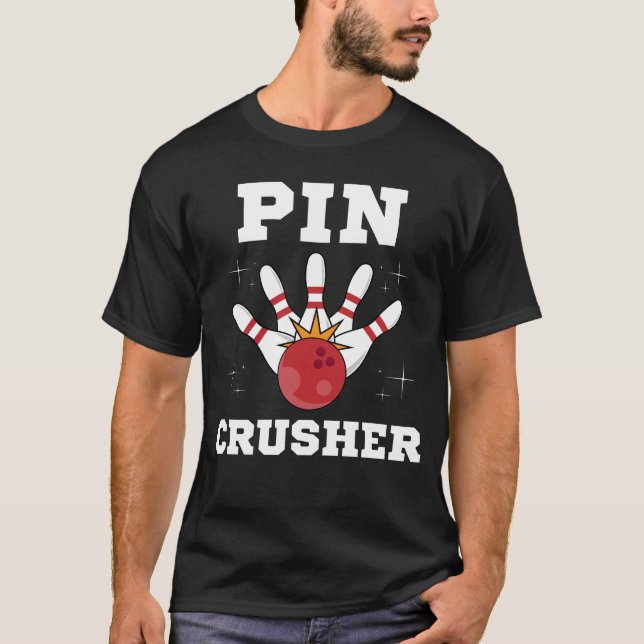 Button Crusher für Bowler und Bowling Teams Geburt T-Shirt (Vorderseite)