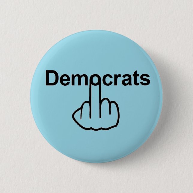 Button-Demokraten Drehte Button (Vorderseite)