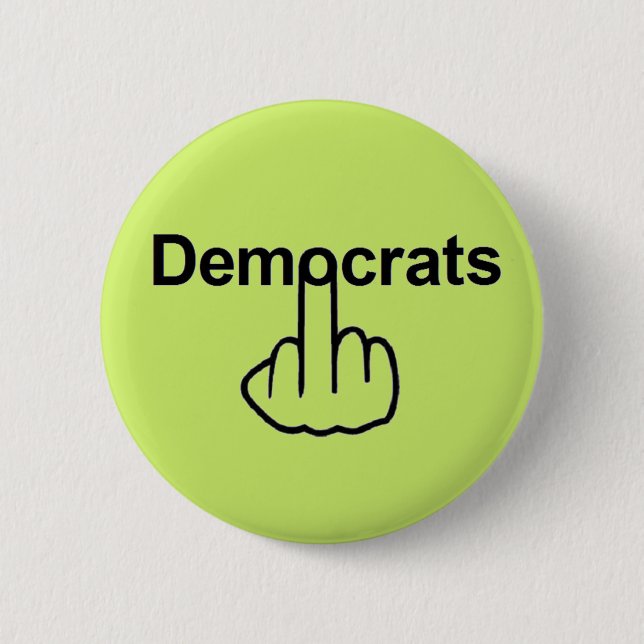 Button-Demokraten Drehte Button (Vorderseite)