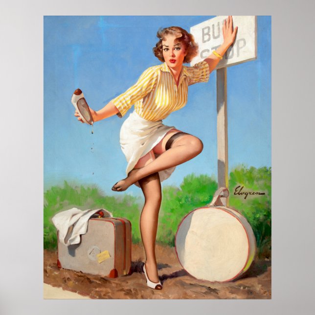 Button der Bushaltestelle Poster (Vorne)