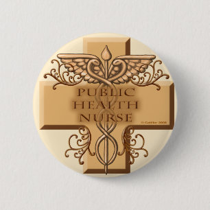 Button der Gesundheitsfürsorge Caduceus