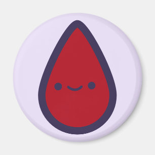 Button der Periode auf dem Pad Lila Party Game Pie Magnet