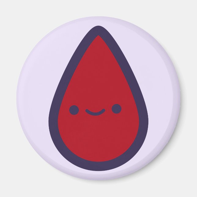 Button der Periode auf dem Pad Lila Party Game Pie Magnet (Vorne)