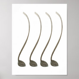 Button der Schwanz Kuh Schwänze Farm Tiere Mädchen Poster