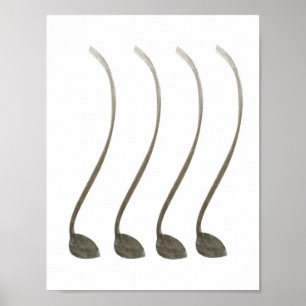 Button der Schwanz Kuh Schwänze Farm Tiere Mädchen Poster