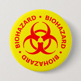 Button der Warnschaltfläche für die rote Biogefähr