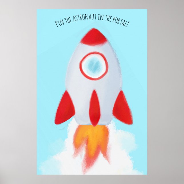 Button des Astronauten im Portal Poster (Vorne)