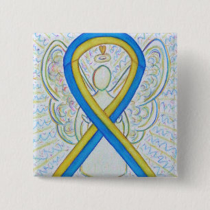Button des Blauen und des Gelben Band-Bewusstseins
