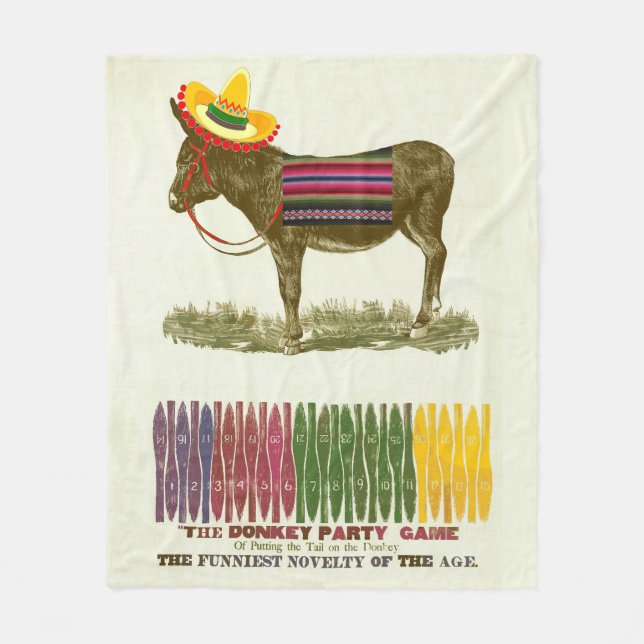 Button des Schwanzes auf dem Donkey Fleecedecke (Vorderseite)