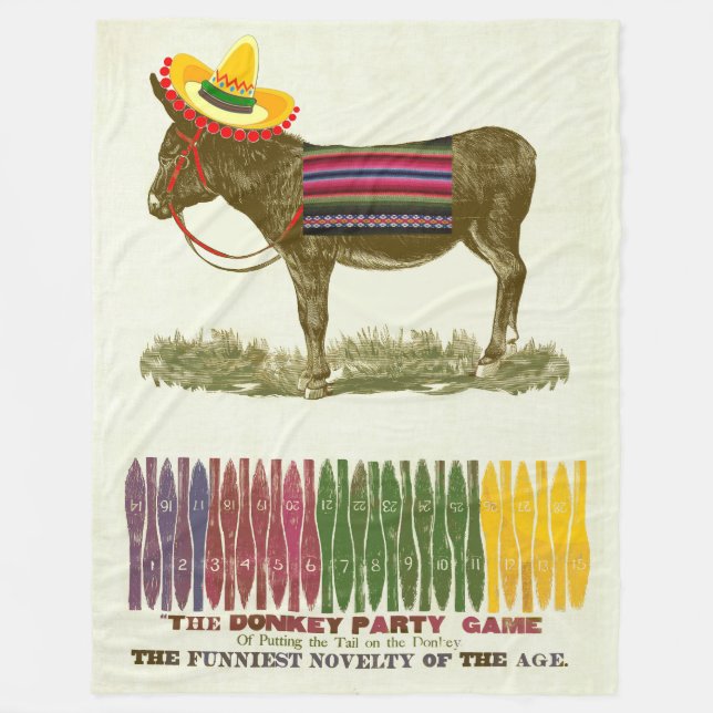 Button des Schwanzes auf dem Donkey Fleecedecke (Vorderseite)