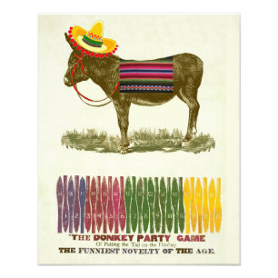 Button des Schwanzes auf dem Donkey Fotodruck