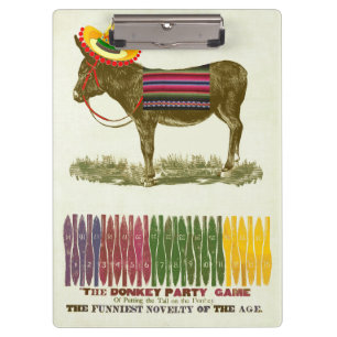 Button des Schwanzes auf dem Donkey Klemmbrett