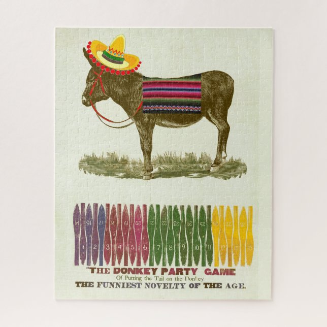 Button des Schwanzes auf dem Donkey Puzzle (Vertikal)