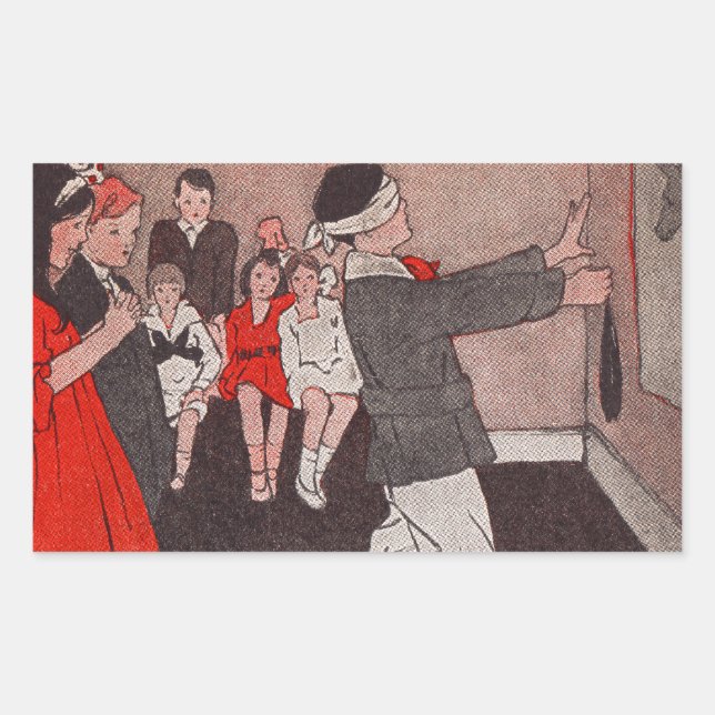 Button des Schwanzes Donkey Rechteckiger Aufkleber (Vorderseite)