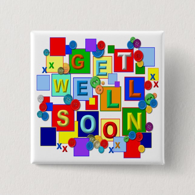 BUTTON DESIGN Get Well Button (Vorderseite)