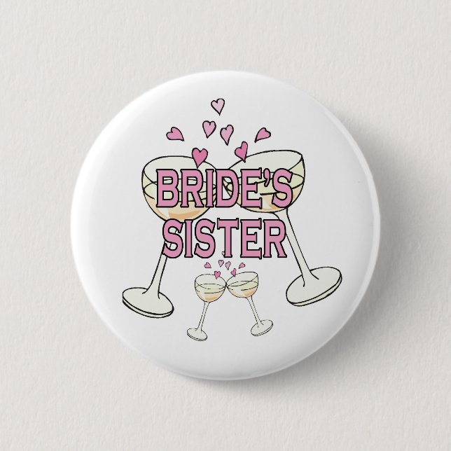 Button: Die Schwester der Braut Button (Vorderseite)