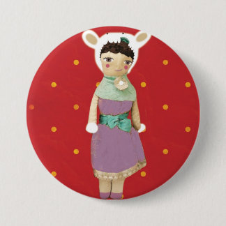 Button Doll Puppet Circus zeigt Vintagen Button Bä
