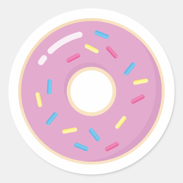 Button Donut Doughnut Stickers Umschlag Gefallen S (Vorderseite)