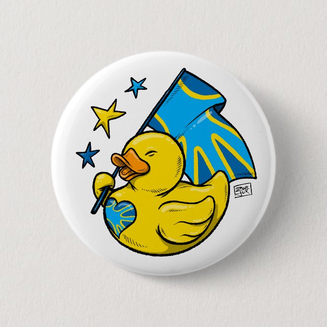 Button Duck with Deafflag Design (Vorderseite)
