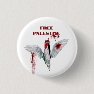Button 'Freies Palästina' - Palästina-Anstecknadel