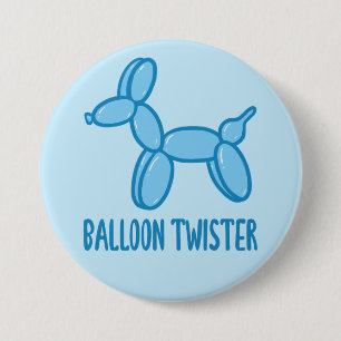 Button für Ballon Twister (blau)