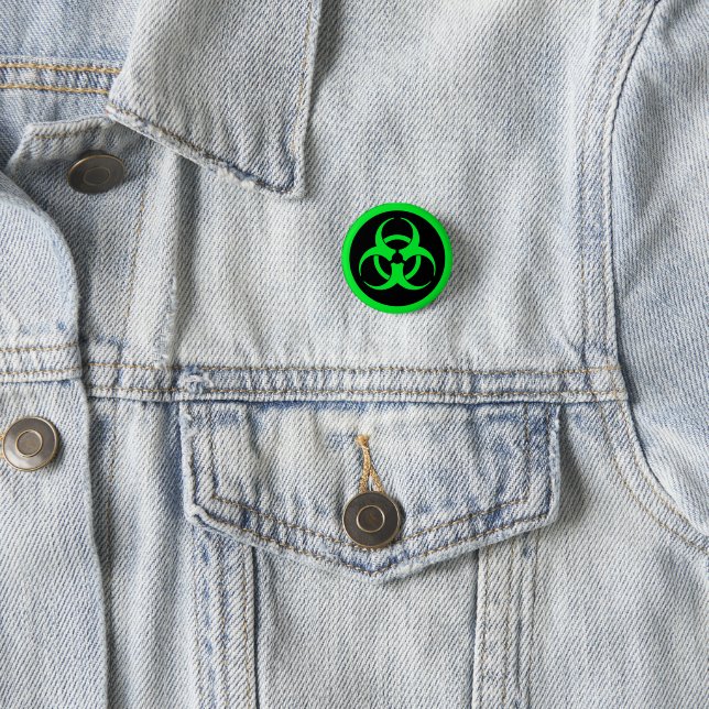 Button für das Symbol der grünen Biogefährdung (Beispiel)