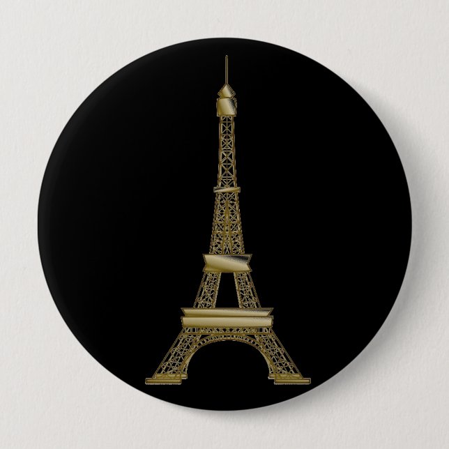 Button für den französischen Black & Gold Eiffel T (Vorderseite)