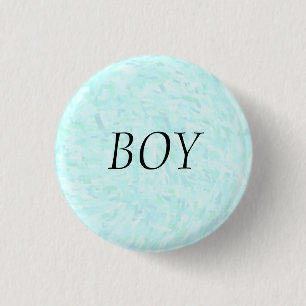 Button "Gender Reveal Blue Confetti "BOY"