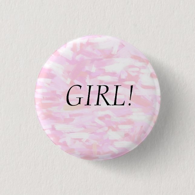 Button "GIRL" für Rosa Konfetti (Vorderseite)