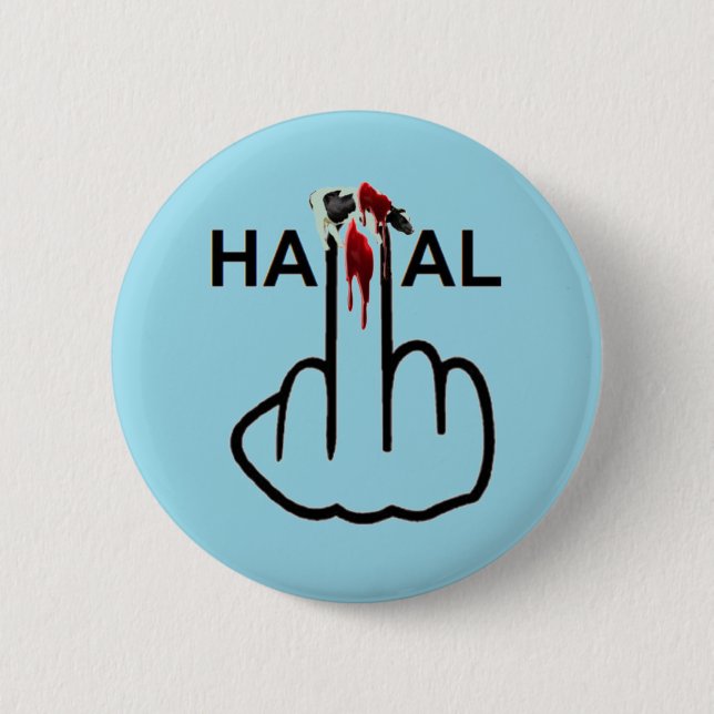 Button Halal Gedreht (Vorderseite)