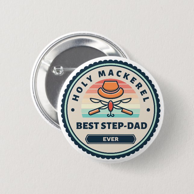 Button - Heiliger Makerel! Bester Step-Vater für a (Vorne & Hinten)
