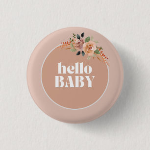 Button, Hello Baby, Boho Modern Baby Showdusche Ab Button