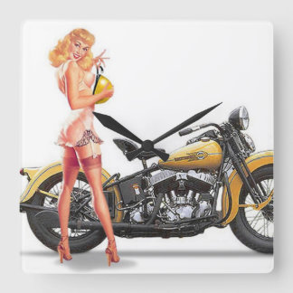 Button herauf Sexie Bewegungsuhr Quadratische Wanduhr