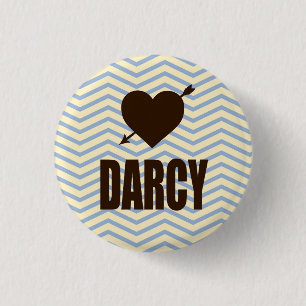 Button Herrn Darcy Heart Arrow kleine literarische