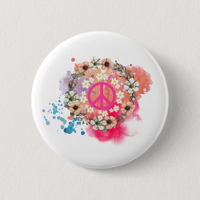Button Hippie (Vorderseite)